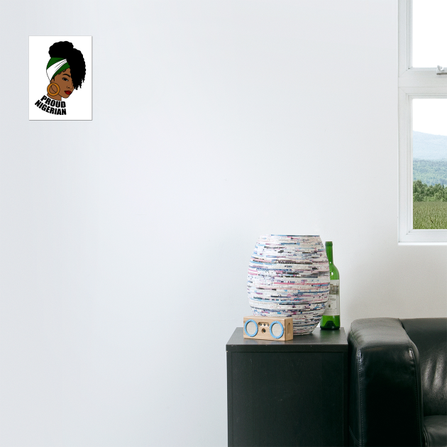 Nigeria Flag, Proud Nigerian Woman, African by logiamerch